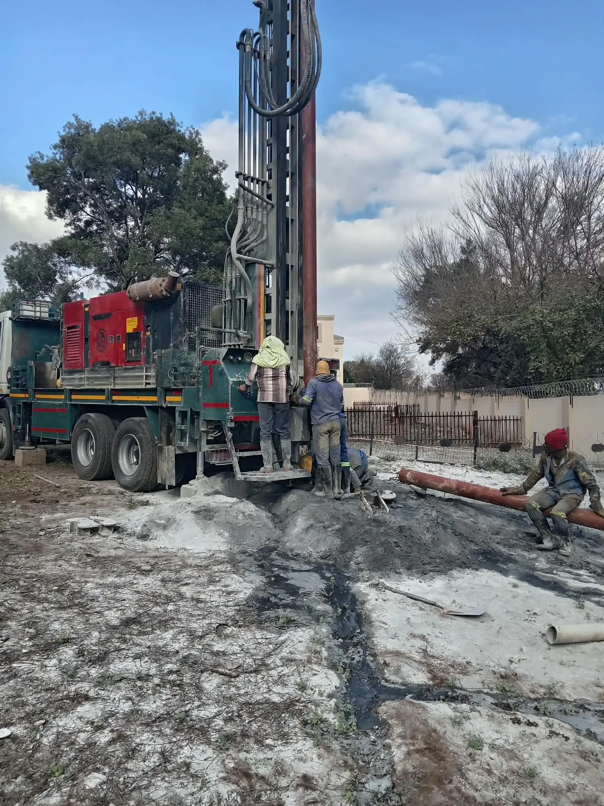 Delmah Boreholes drilling rig operating on a Vaal property